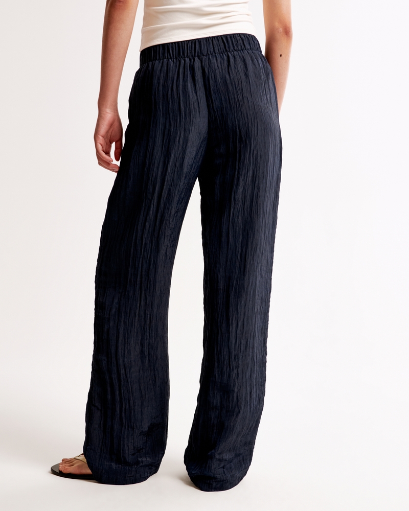 Crinkle Textured Pull-On Pant