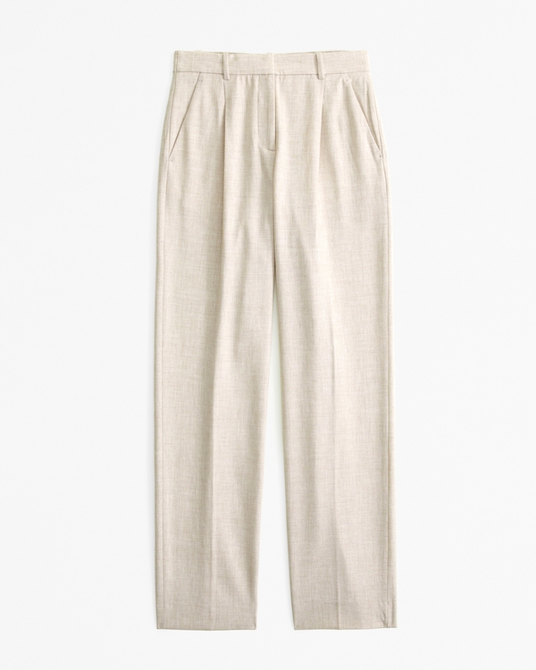 A&F Quinn Tailored Straight Pant, Oatmeal view 1