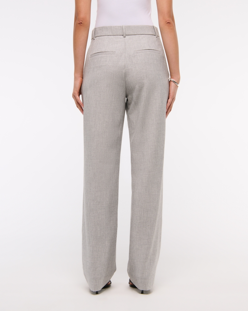 High waist wide leg linen pants women 4361
