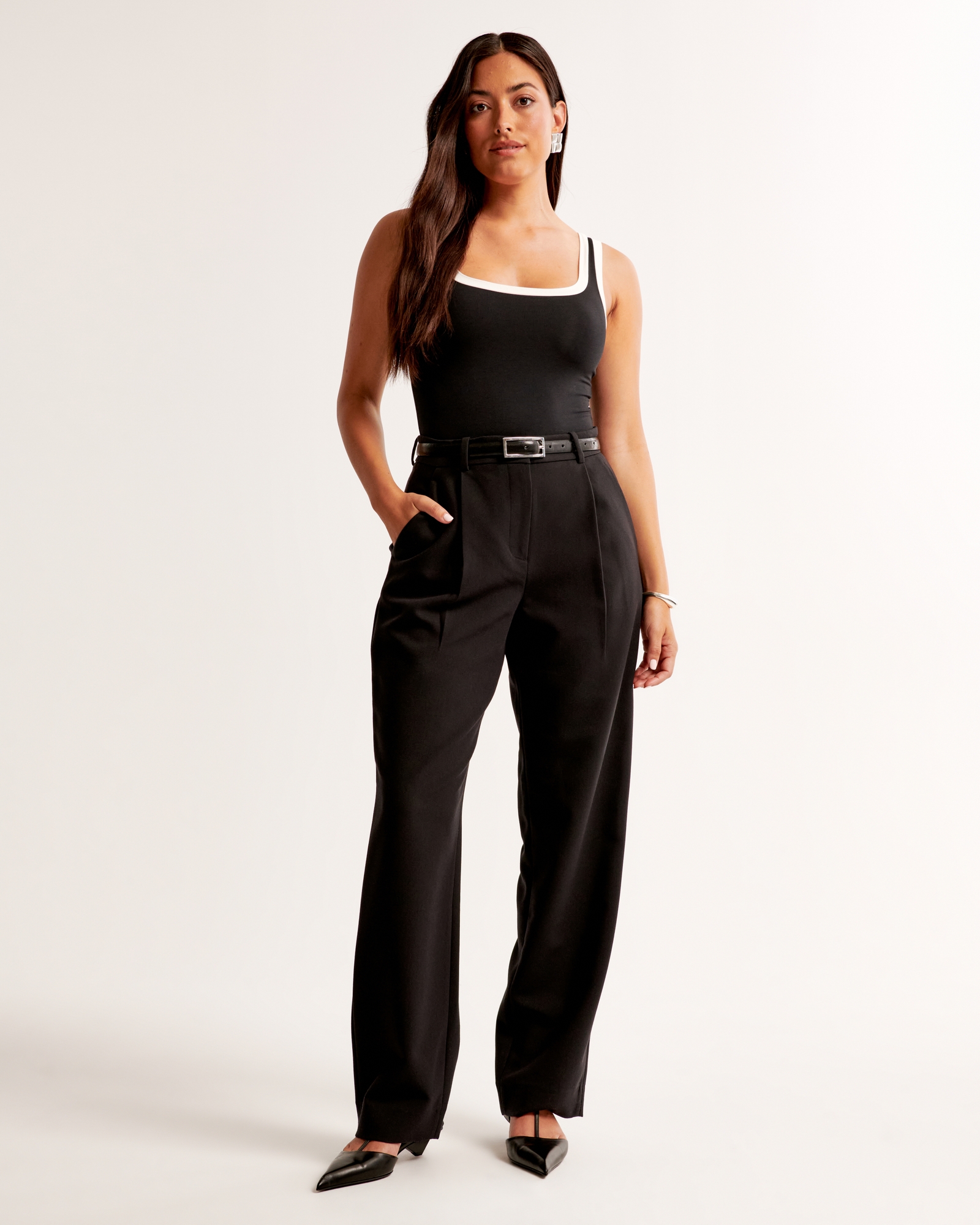 Curve Love A&F Quinn Tailored Pant