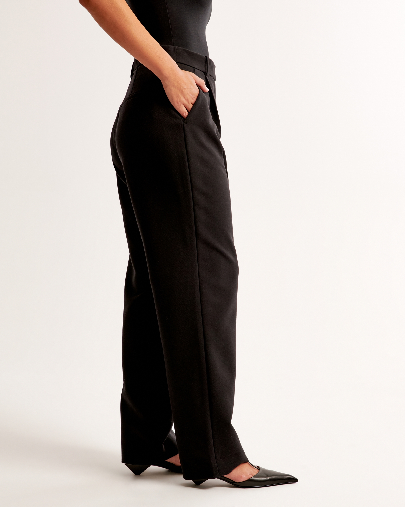 Curve Love A&F Quinn Tailored Pant