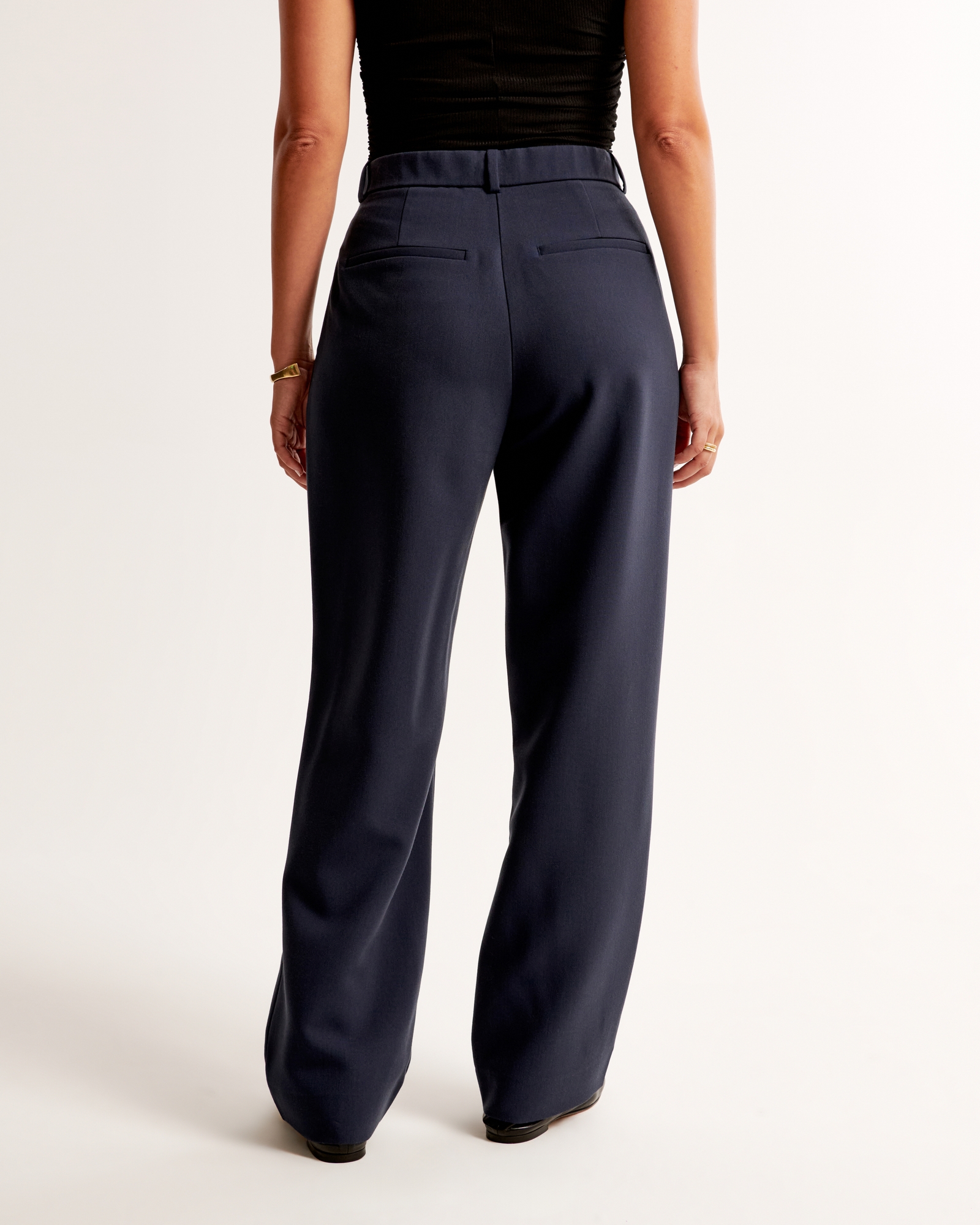 Curve Love A&F Quinn Tailored Straight Pant