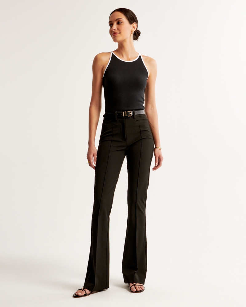 Women's High Rise Flare Tailored Pant | Women's New Arrivals | Abercrombie.com