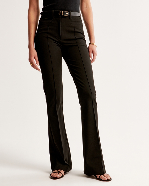 High Rise Flare Pant, Black view 2