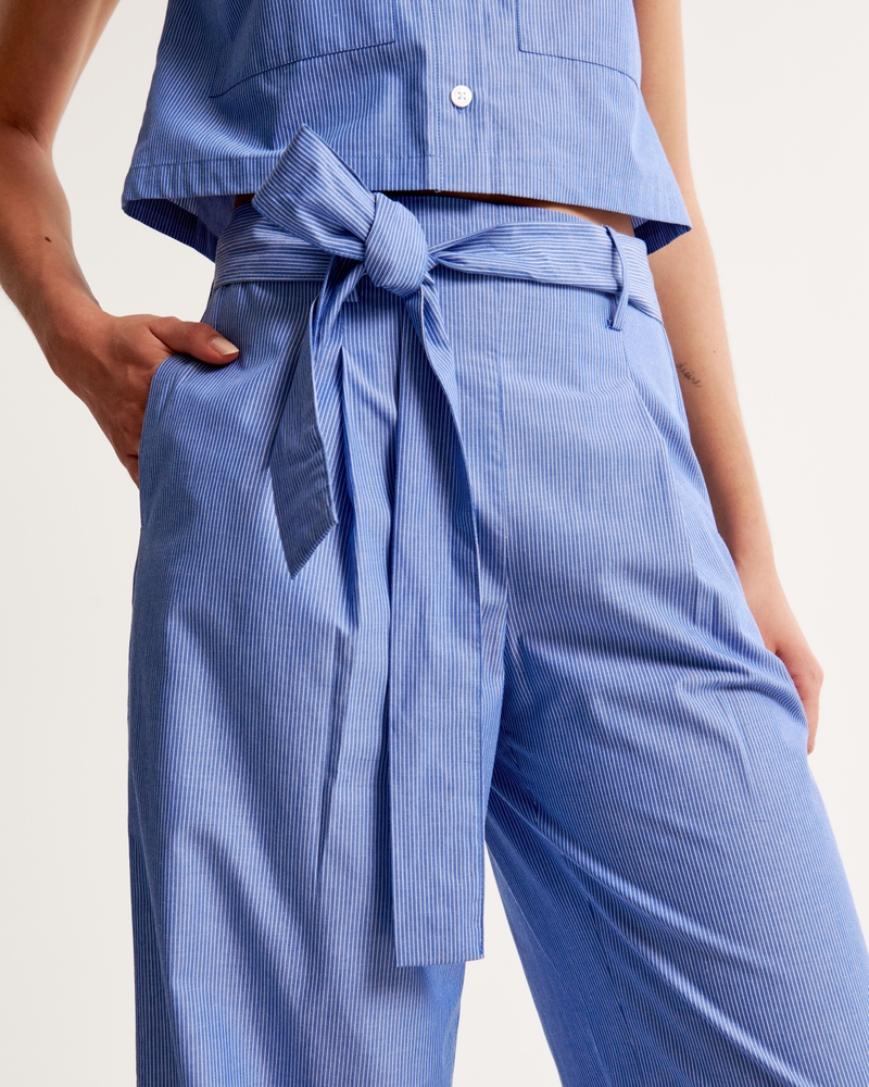 Poplin Wide Leg Pant