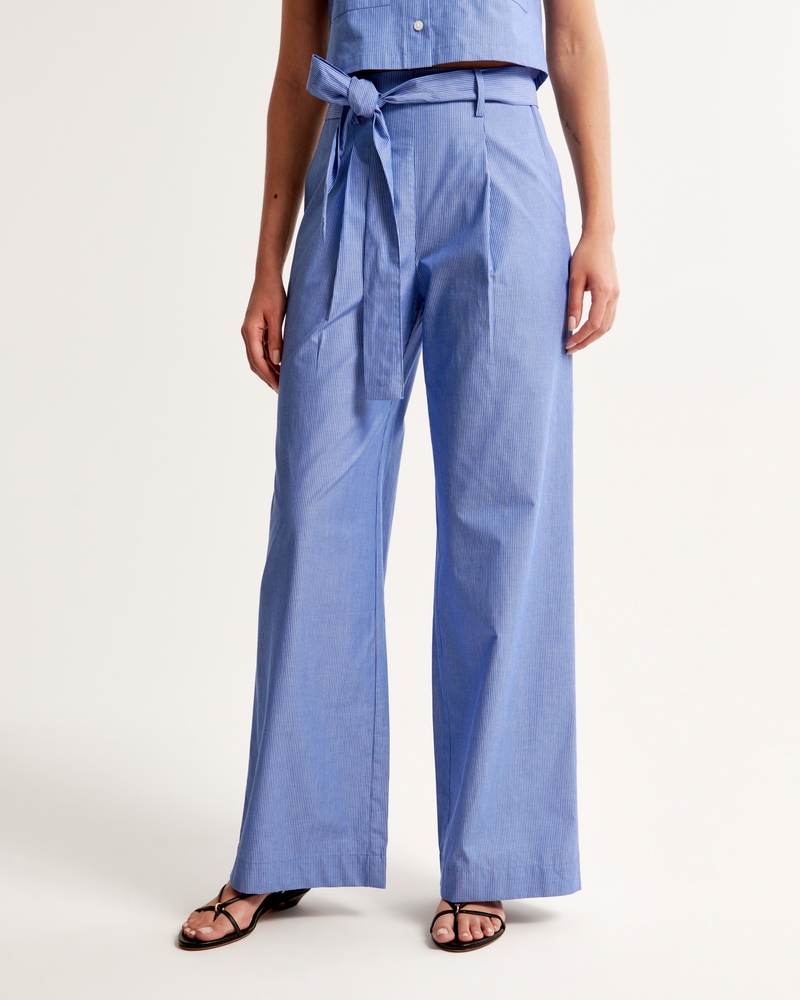 Poplin Wide Leg Pant