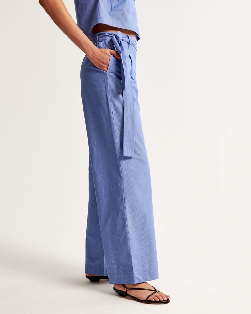 Poplin Wide Leg Pant