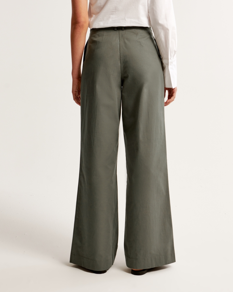 Utility Tailored Wide Leg Pant