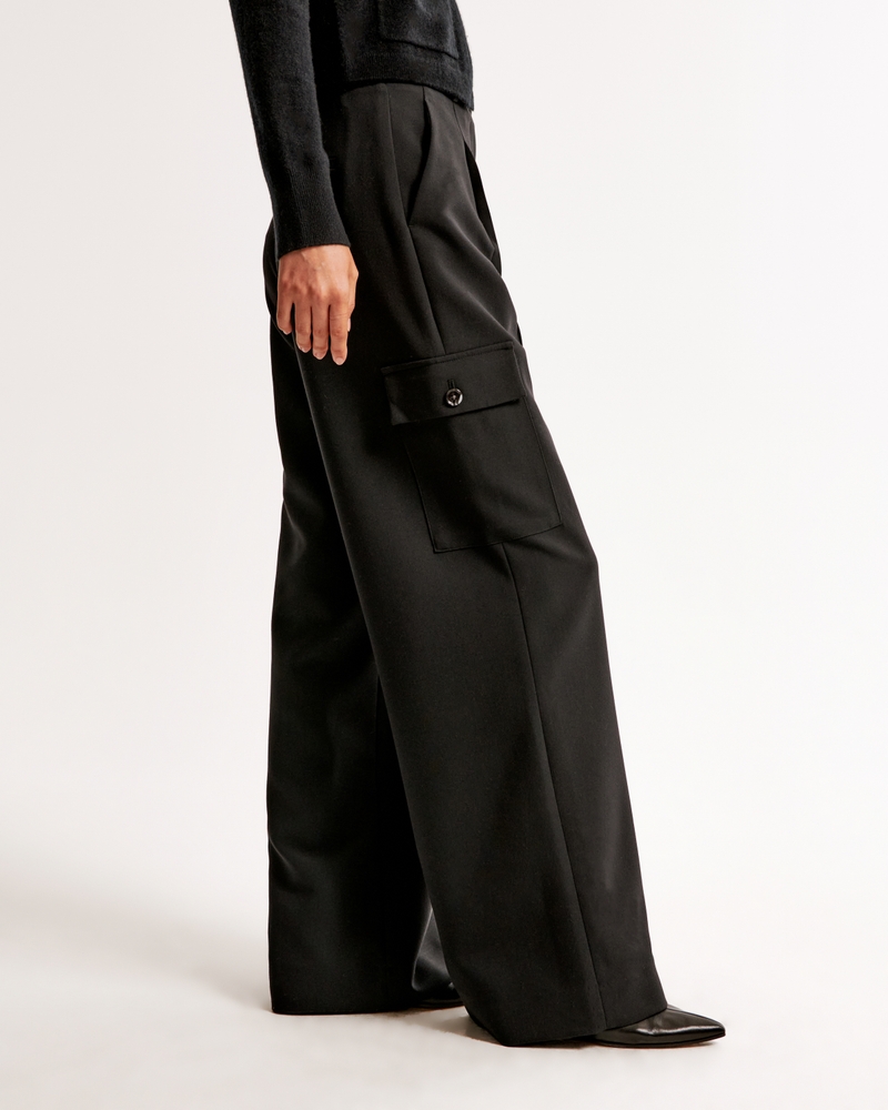 A&F Harper Tailored Ultra Wide Leg Cargo Pant