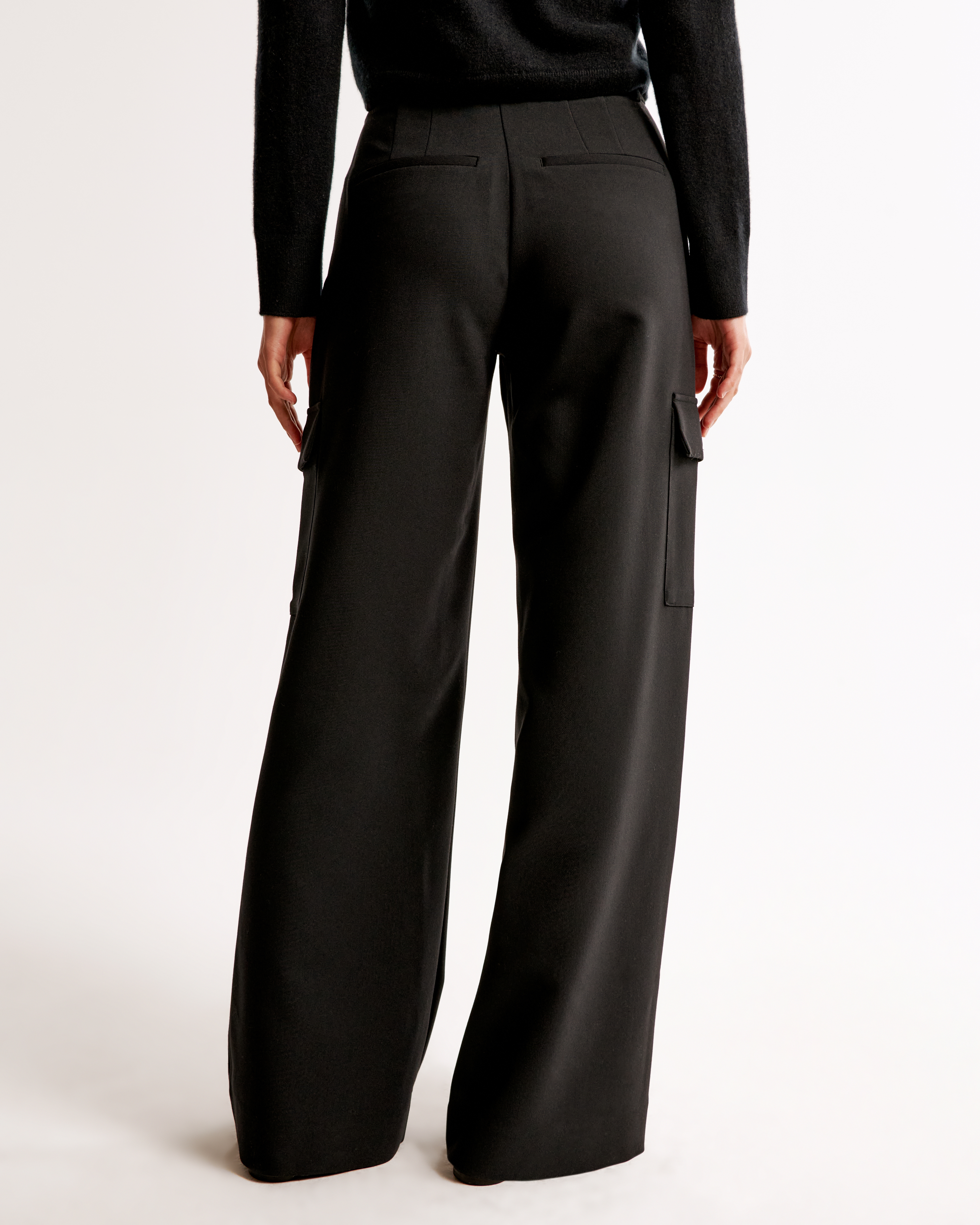 Women's A&F Harper Tailored Ultra Wide Leg Cargo Pant