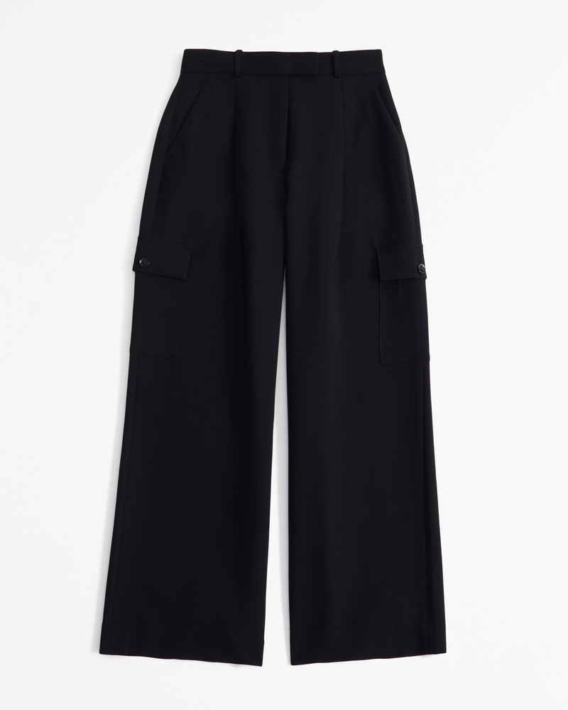 Women's Curve Love A&F Harper Tailored Ultra Wide Leg Cargo Women's Curve Love A&F Harper Tailored Ultra Wide Leg Cargo
