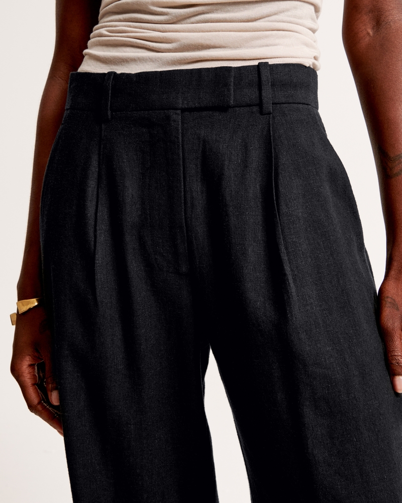 A&F Harper Tailored Linen-Blend Pant