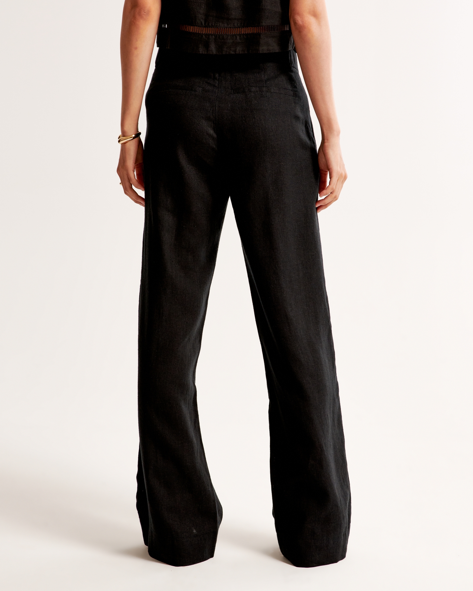 A&F Sloane Low Rise Tailored Linen-Blend Pant