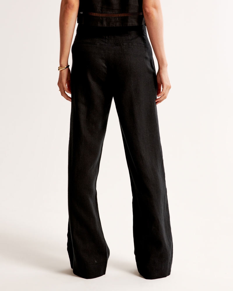 A&F Sloane Low Rise Tailored Linen-Blend Pant