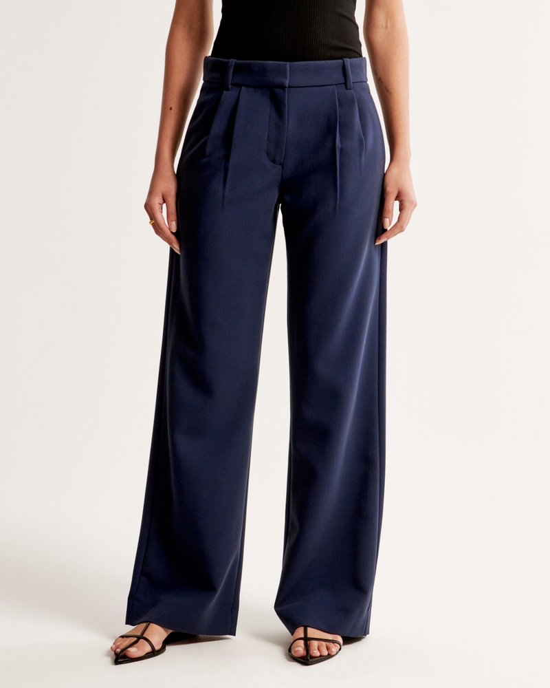 A&F Sloane Low Rise Tailored Wide Leg Pant