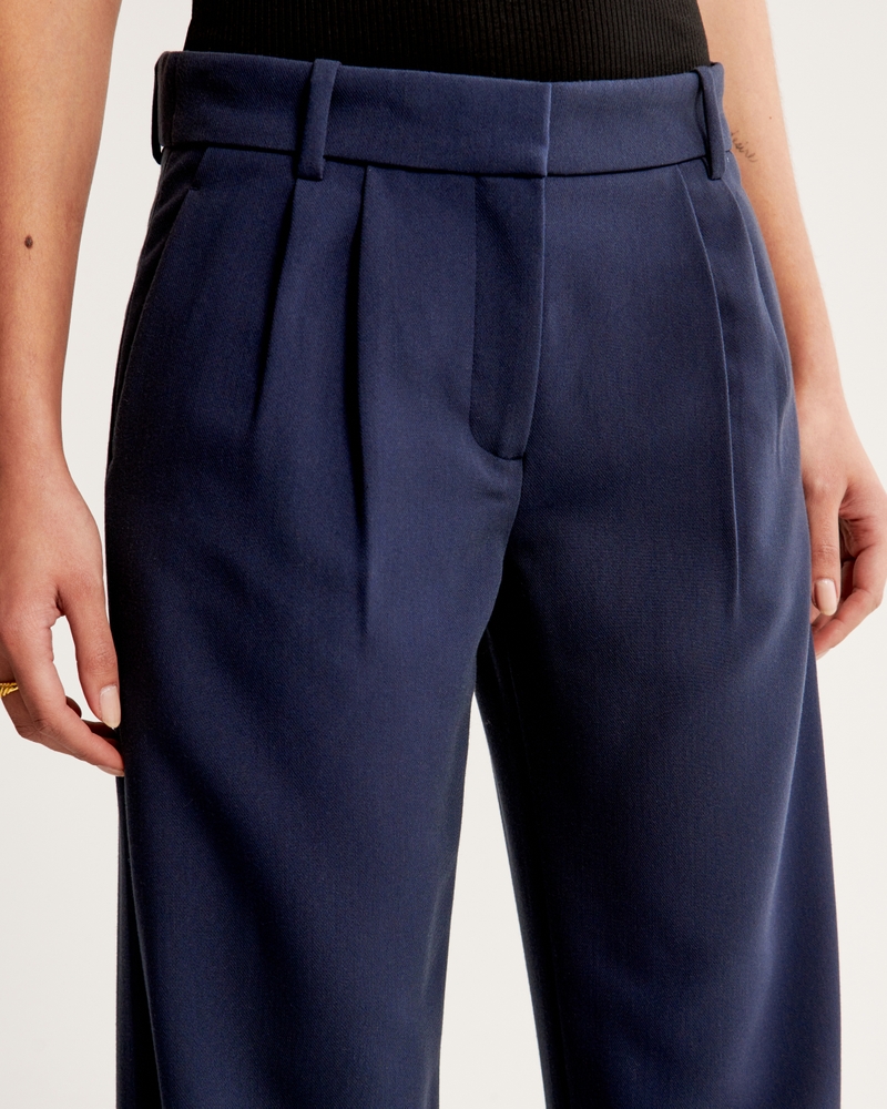 A&F Sloane Low Rise Tailored Wide Leg Pant