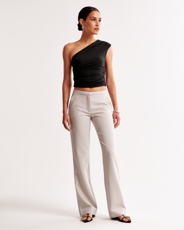 Low Rise Tailored Boot Pant, Ash