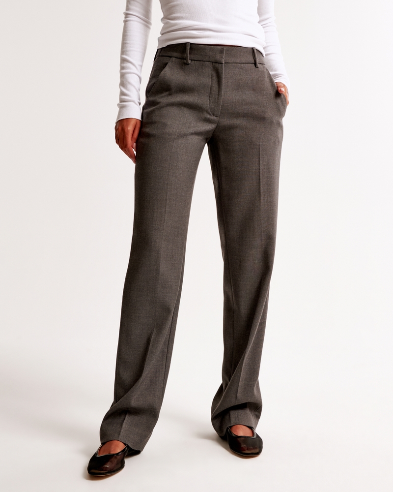 Low Rise Tailored Straight Pant