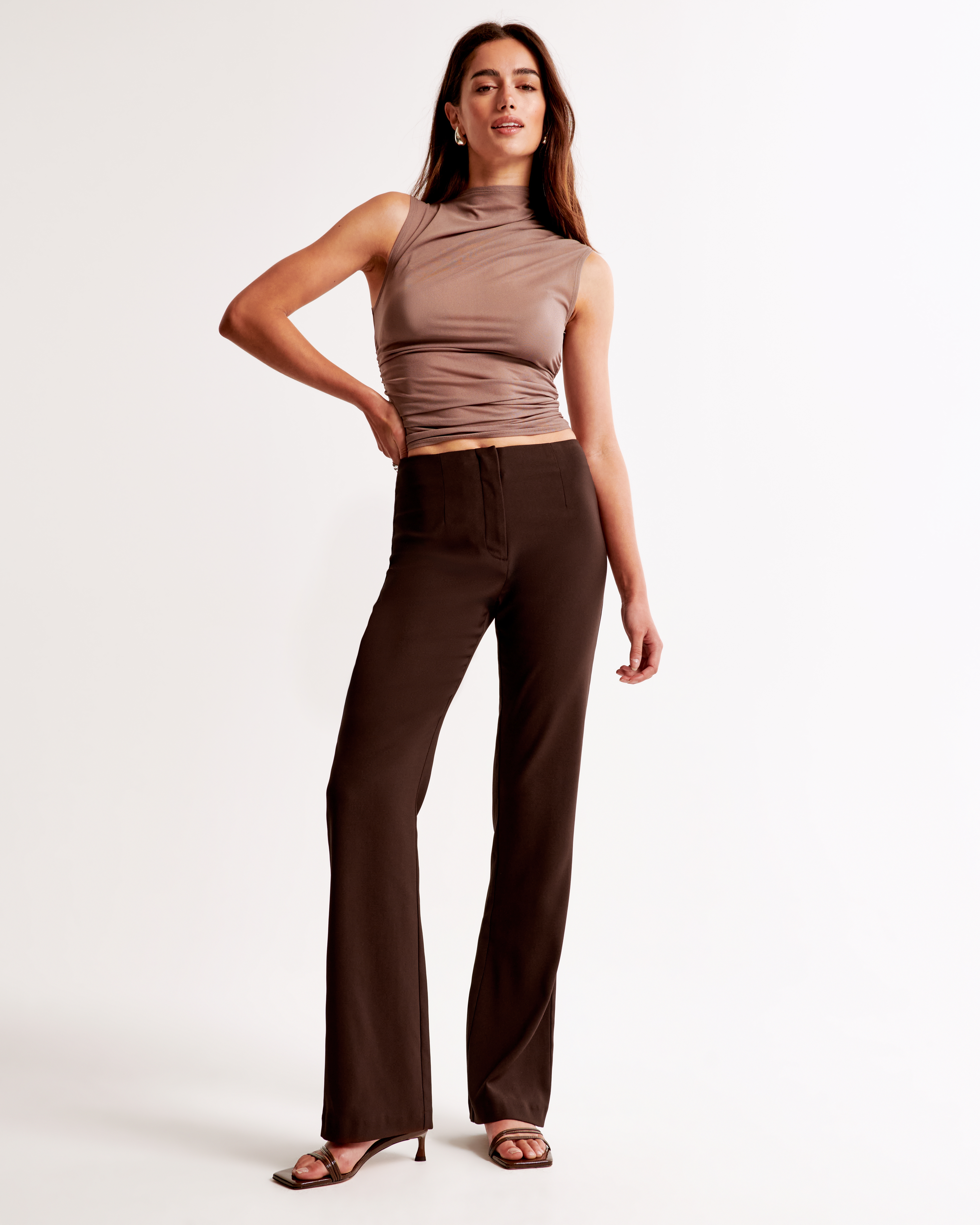 【Raucohouse】Side dart wrinkle slim bootcut pants Amazon.com: Lark & Ro Women's Bootcut Trouser Pant: Curvy