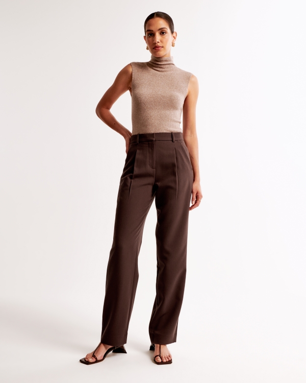 A&F Quinn Tailored Pant, Coffee