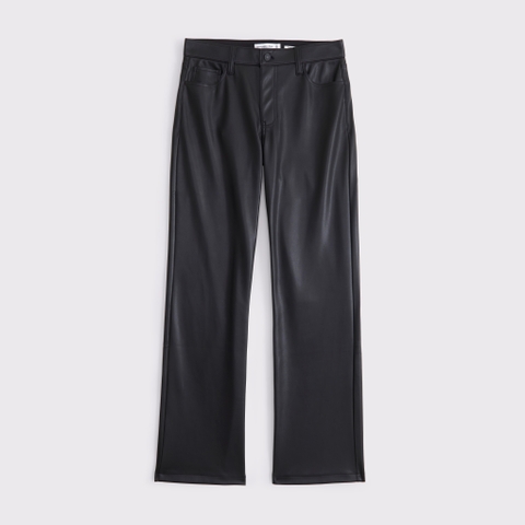 Женские брюки Abercrombie & Fitch Vegan Leather Low Rise Baggy Pant