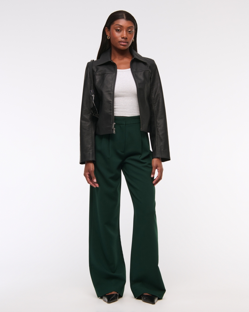 A&F Sloane Tailored Wide Leg Pant