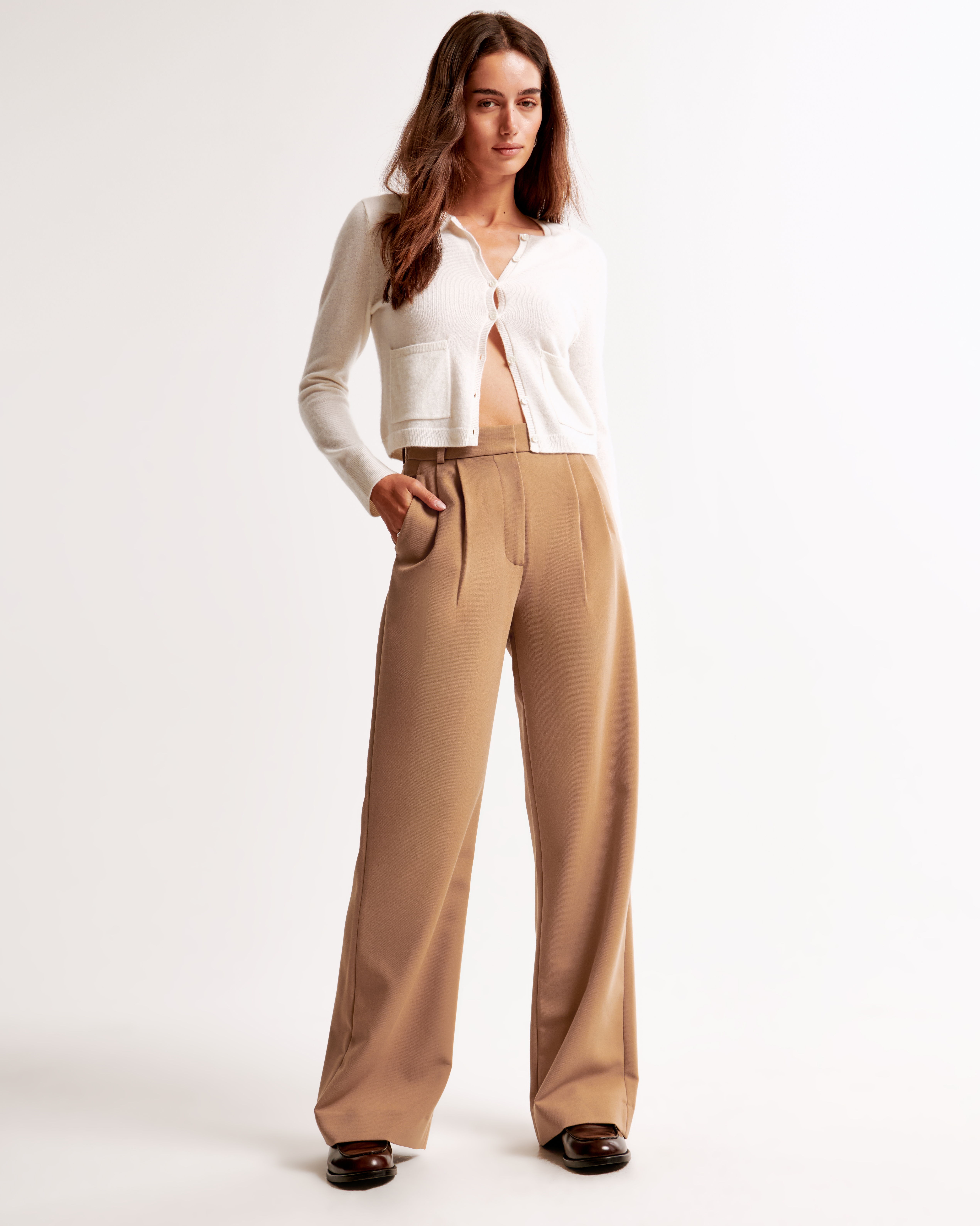 Women s A F Sloane Tailored Wide Leg Pant Women s Bottoms Abercrombie