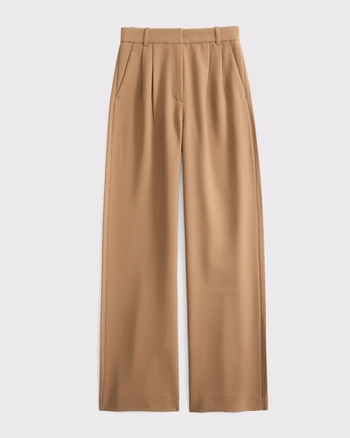 Femme Pantalon sur mesure à jambe large A&F Sloane | Femme Bas | Abercrombie.com