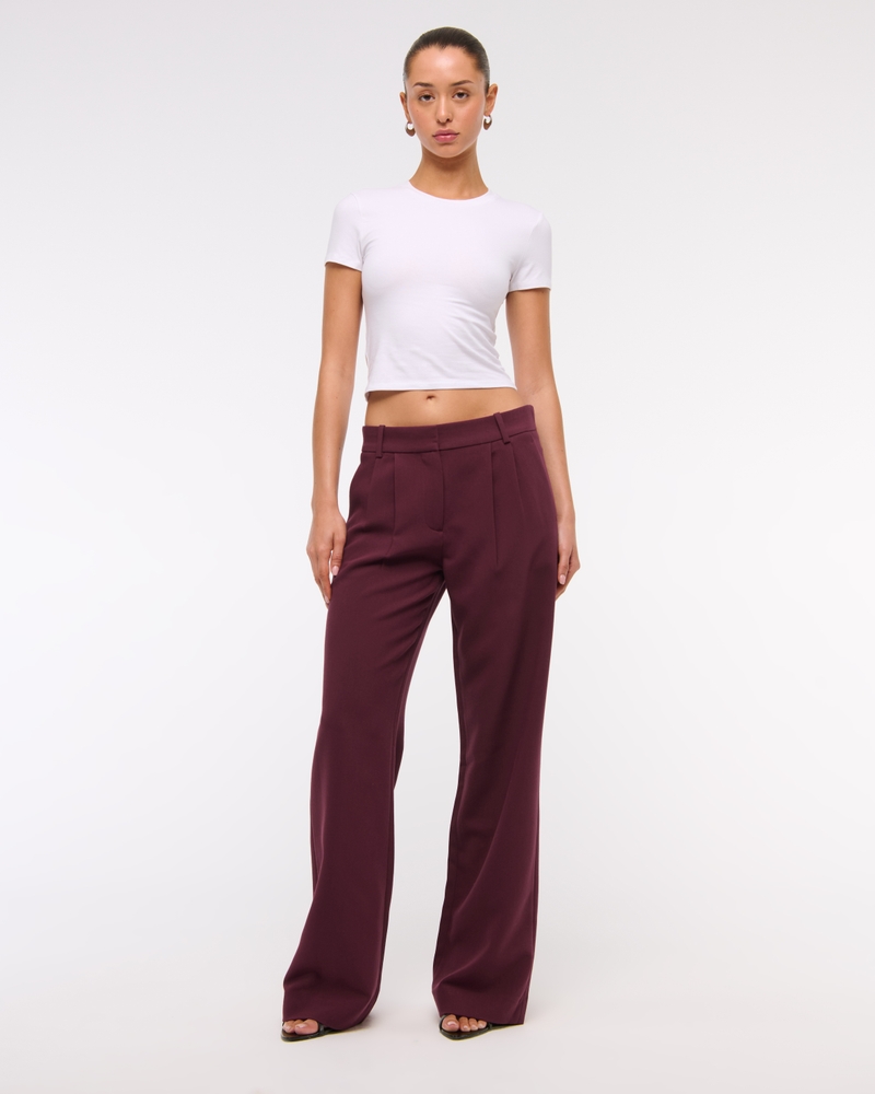 A&F Sloane Low Rise Tailored Wide Leg Pant
