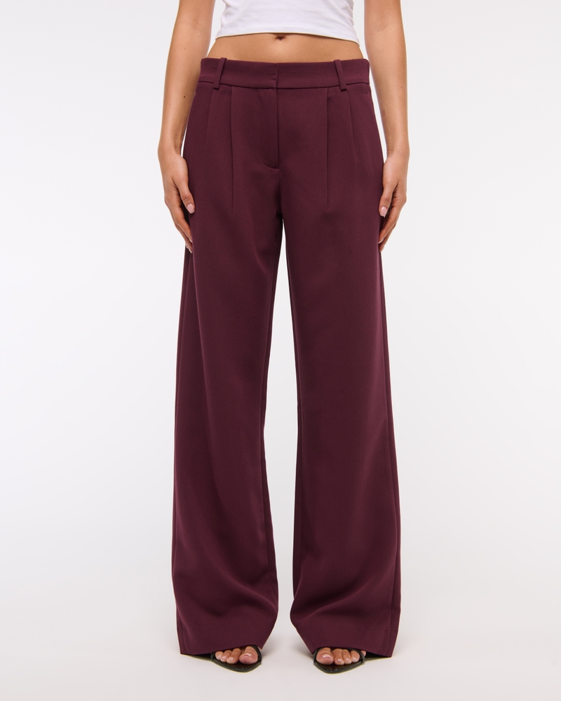 A&F Sloane Low Rise Tailored Wide Leg Pant