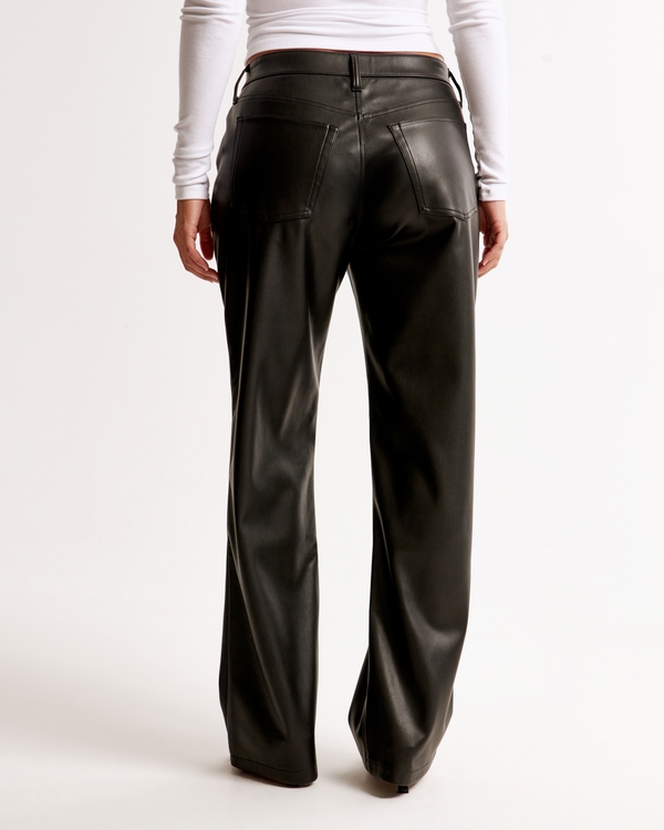 Women's Curve Love Vegan Leather Low Rise Baggy Pant | Women's