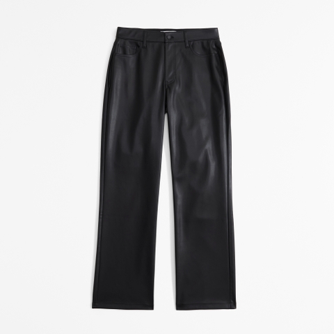 Женские брюки Abercrombie & Fitch Curve Love Vegan Leather Low Rise Baggy Pant
