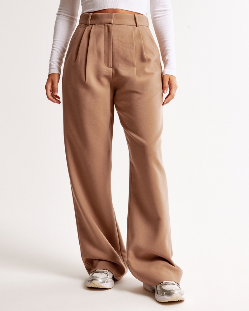 Curve Love A&F Sloane Tailored Wide Leg Pant