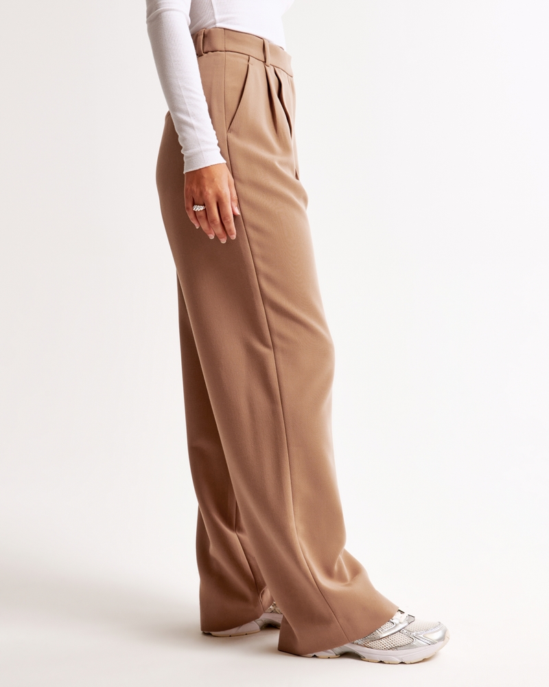 Curve Love A&F Sloane Tailored Wide Leg Pant