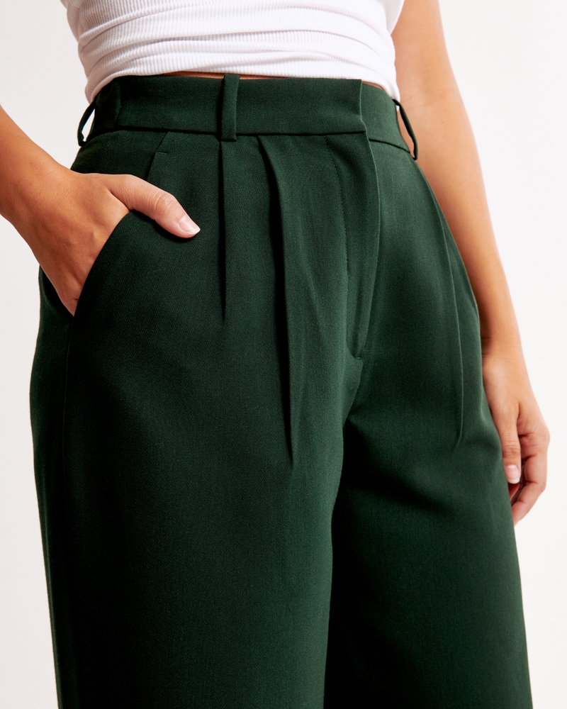 Curve Love A&F Sloane Tailored Wide Leg Pant