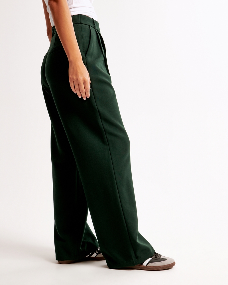 Curve Love A&F Sloane Tailored Wide Leg Pant