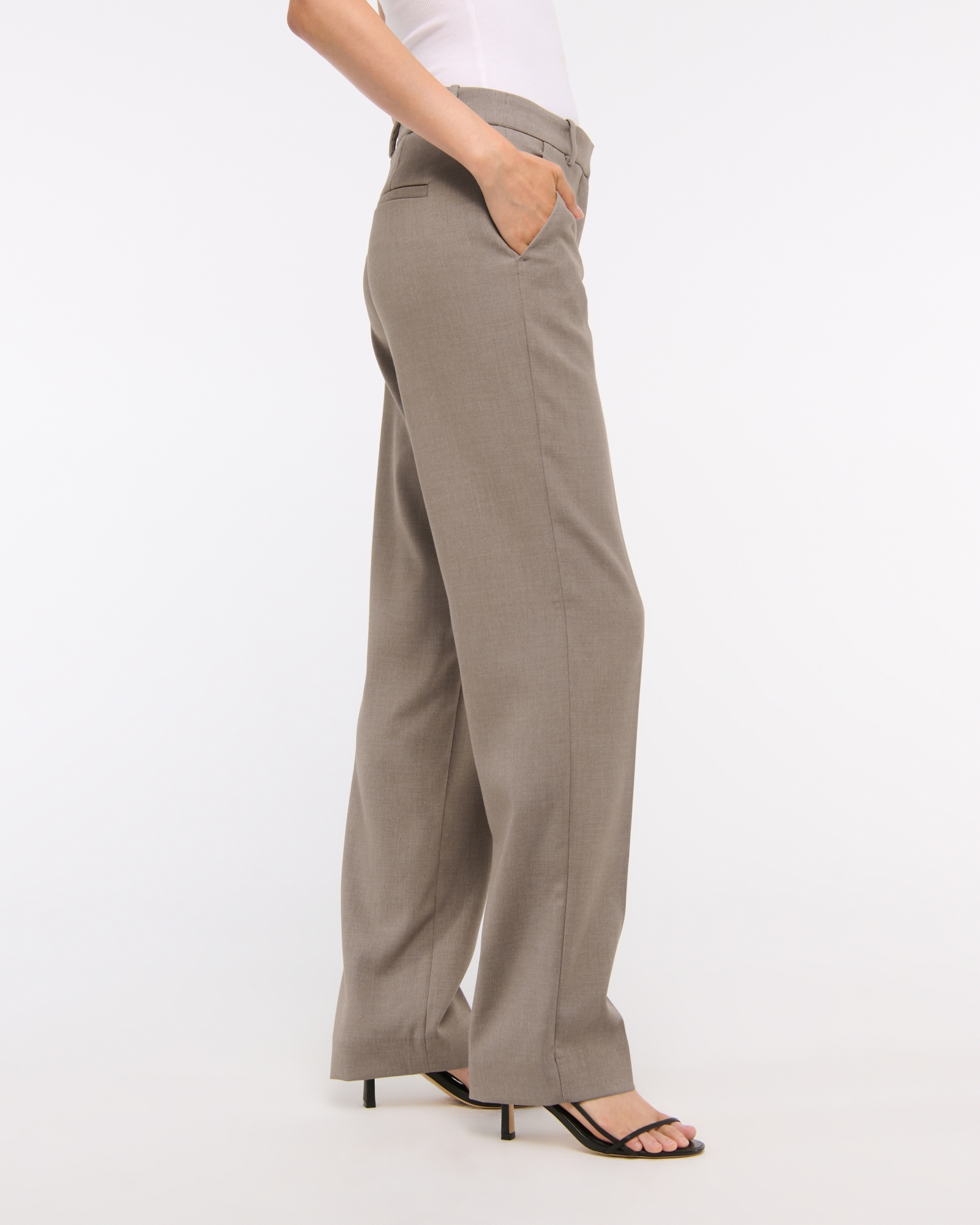 Low Rise Tailored Straight Pant