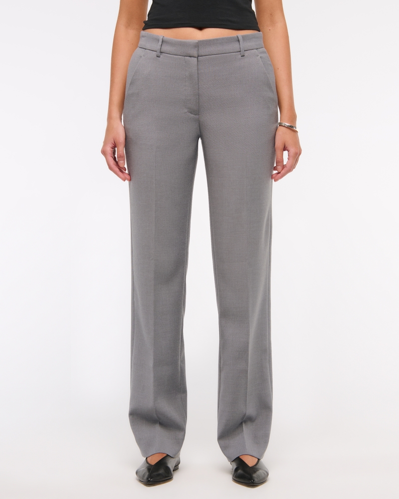 Low Rise Tailored Straight Pant