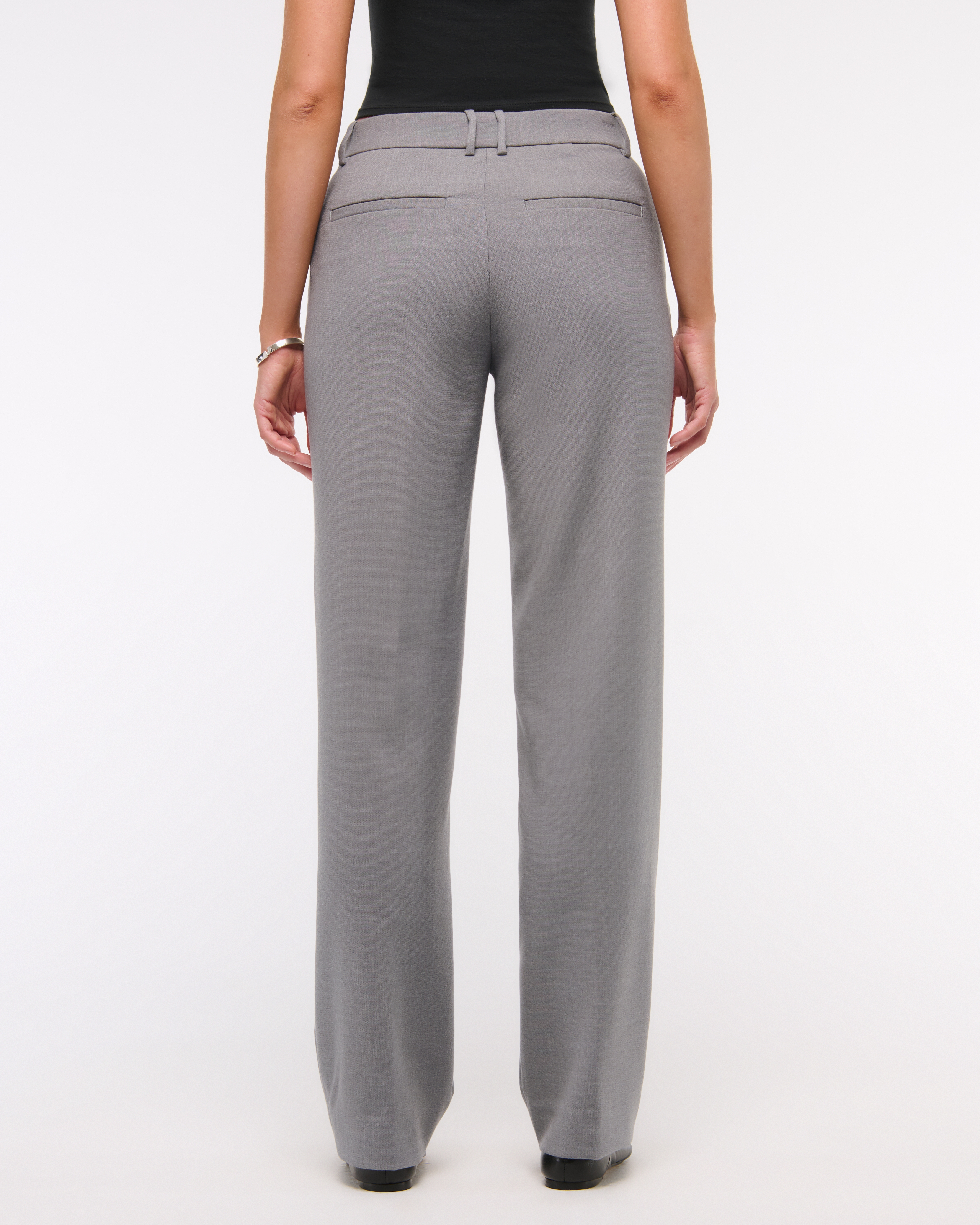 パンツ TAGLIATORE Women Straight Pants P EBONYM50006 P1199 GREY Women's Low Rise Tailored Straight Pant | Women's Clearance