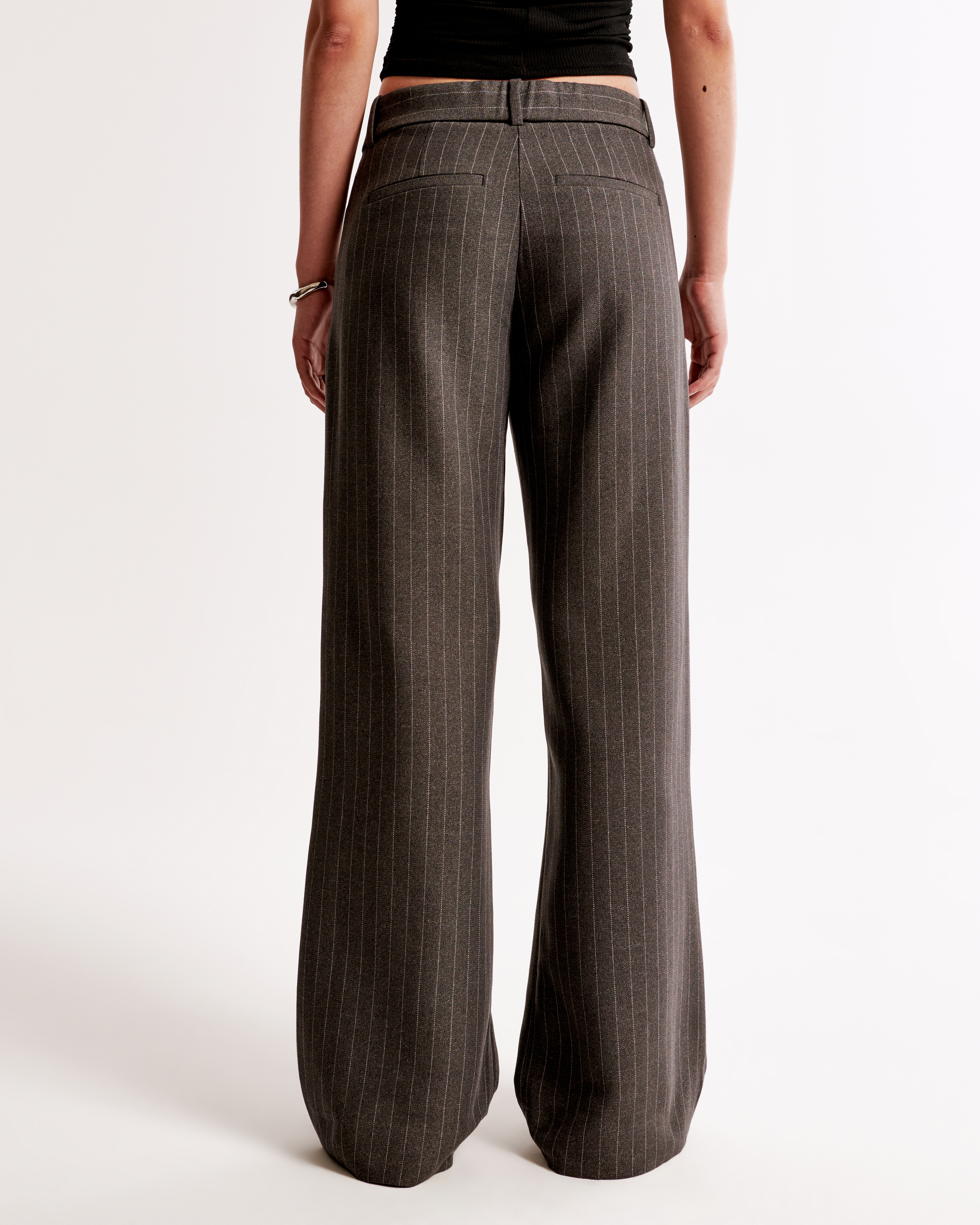 Abercrombie & Fitch A&f Sloane Low Rise Tailored Wide Leg Pant
