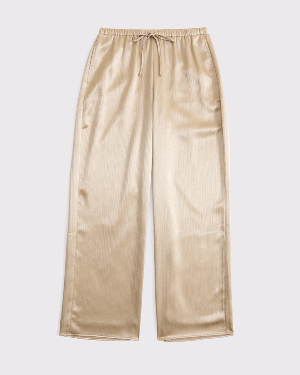 Women's Textured Satin Pull-On Pant | Women's Clearance