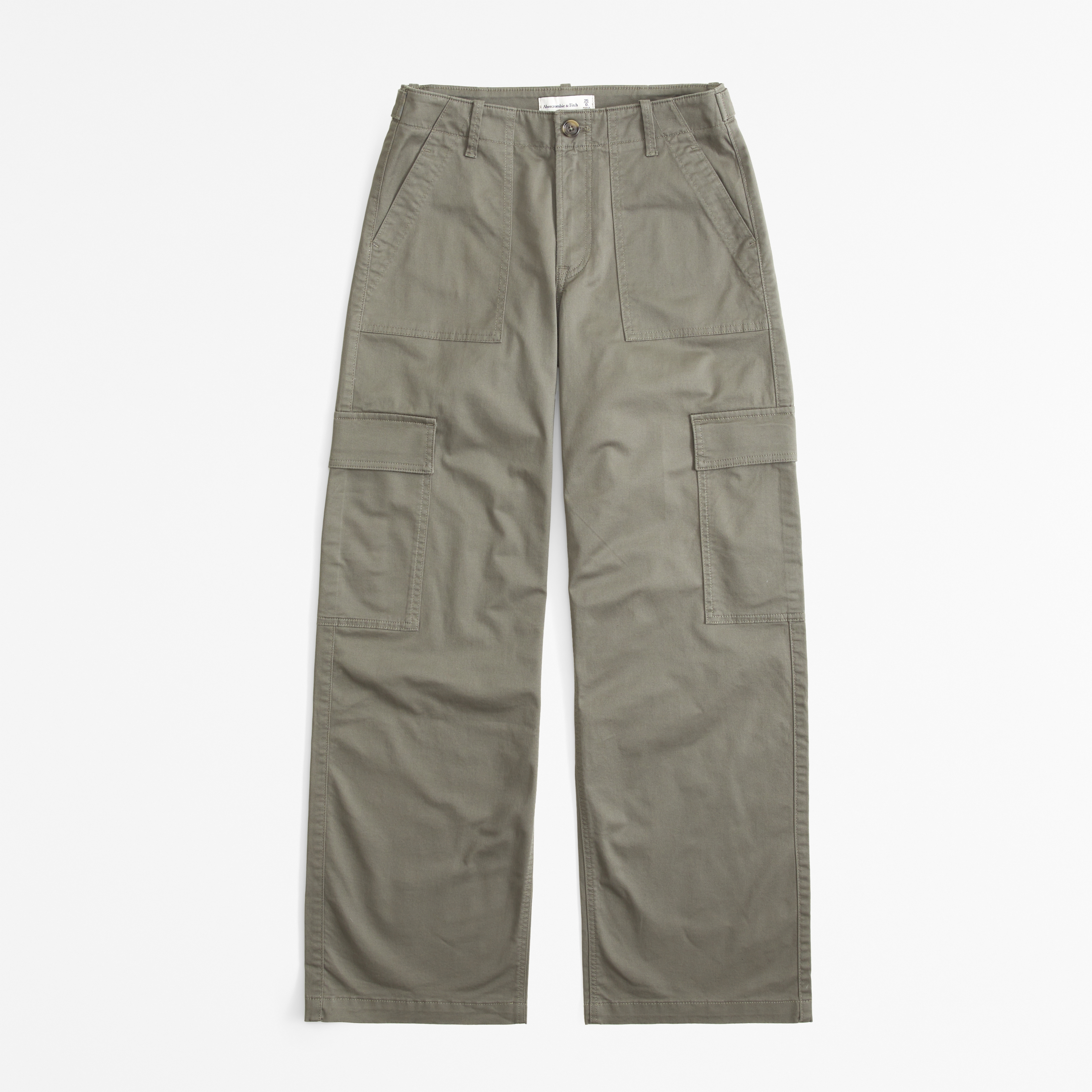 Abercrombie & Fitch Low Rise Loose Cargo Pant In Green