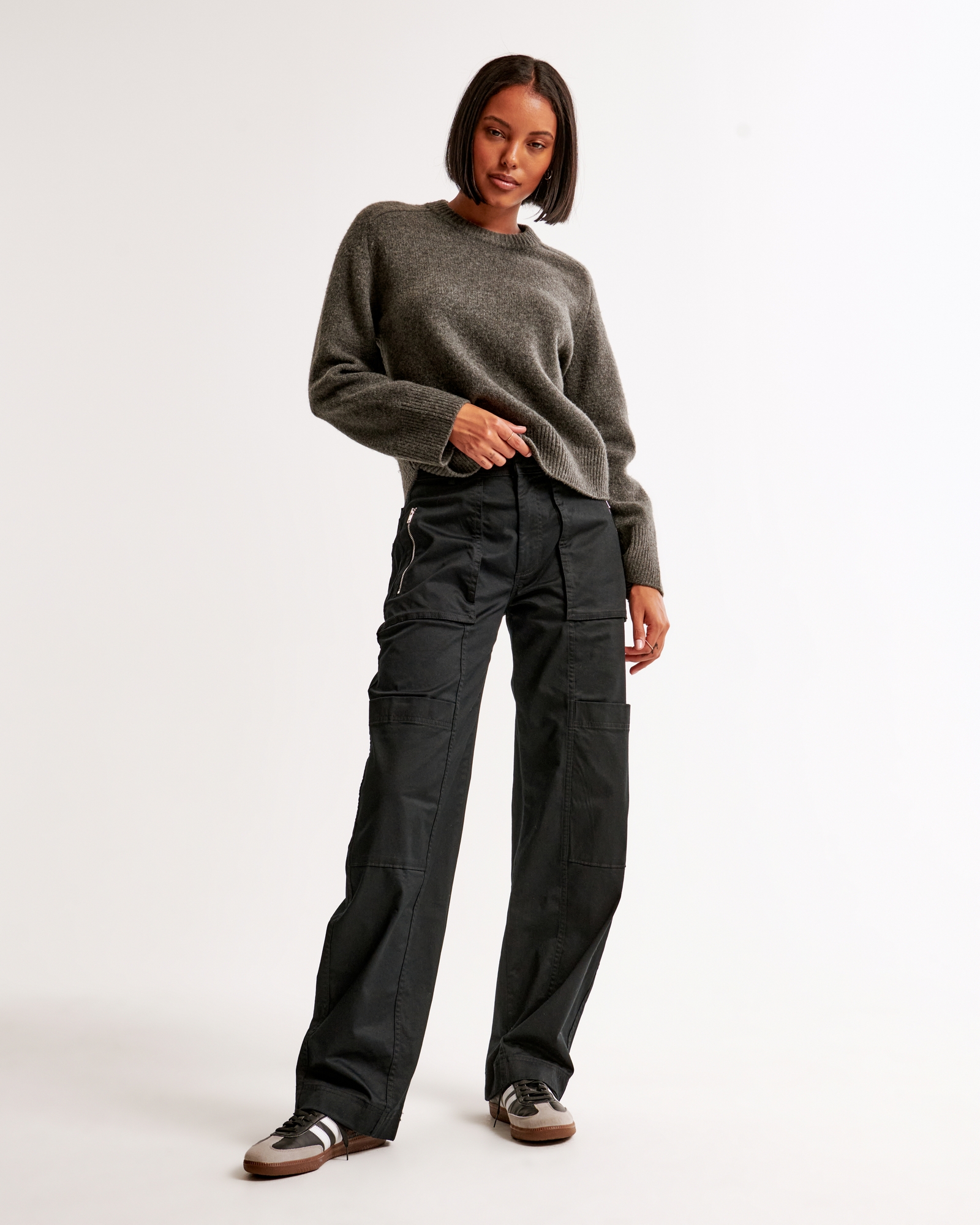 Mid Rise Barrel Utility Pant