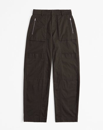 Mid Rise Barrel Utility Pant