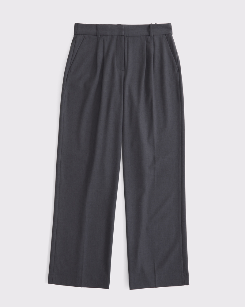 Women's Curve Love A&F Sloane Low Rise Tailored Wide Leg