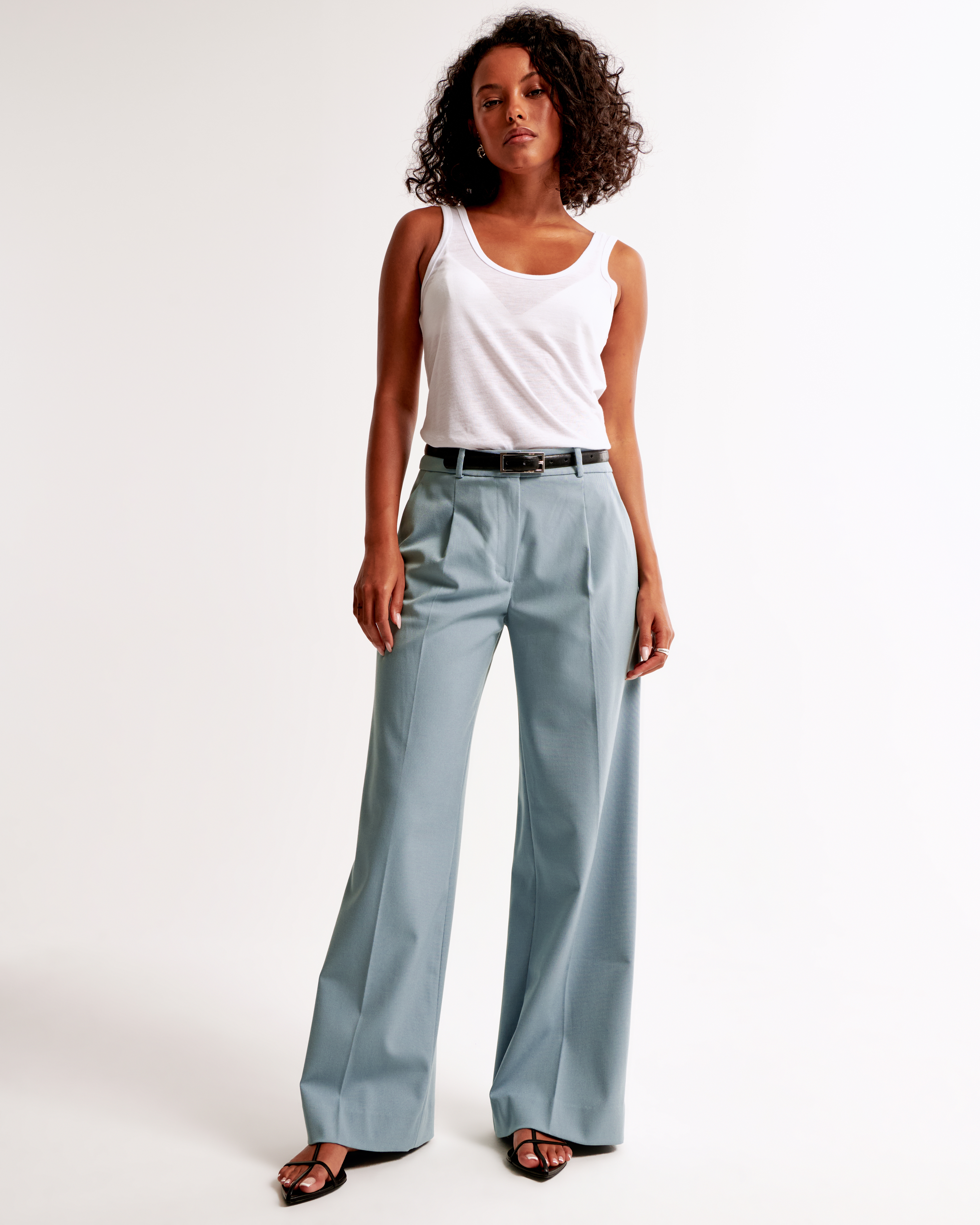 Mid rise straight leg pants hotsell