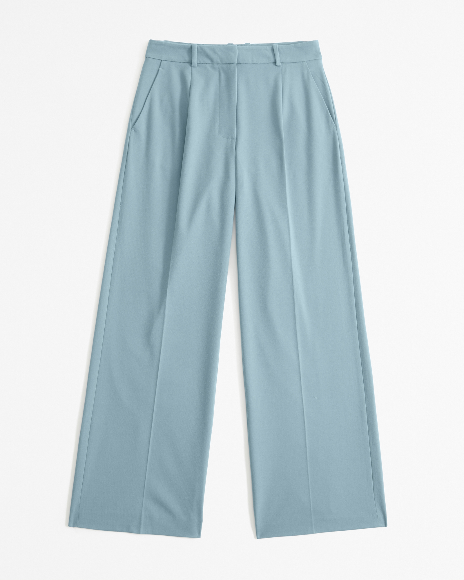 Mid Rise Tailored Wide Leg Pant