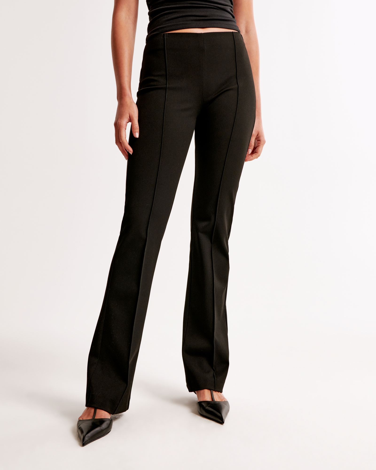 Low Rise Pintuck Tailored Boot Pant