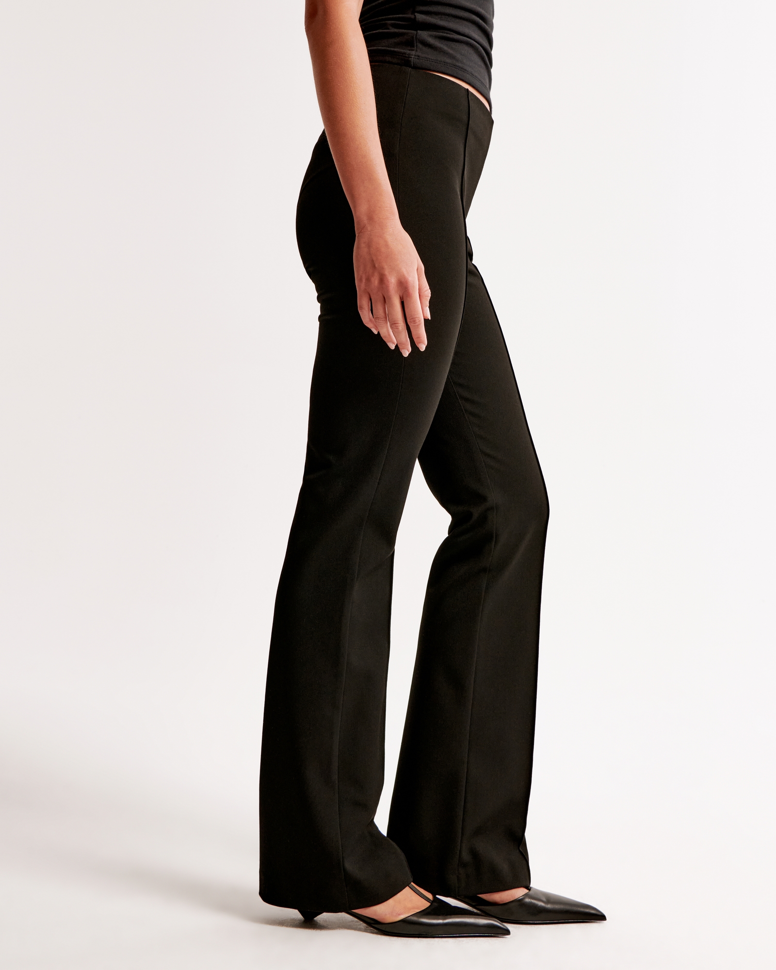 Low Rise Pintuck Tailored Boot Pant