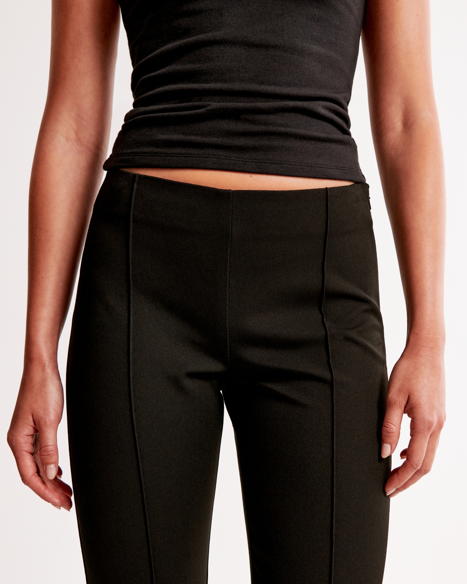 Low Rise Pintuck Tailored Boot Pant